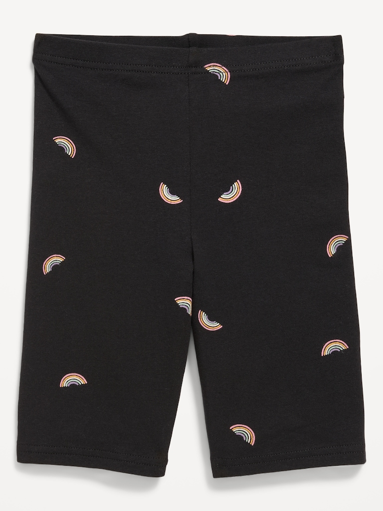 Printed Long Jersey Biker Shorts for Girls