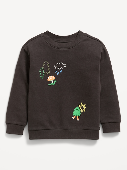 Oversized Oversized Long-Sleeve Graphic Sweatshirt for Toddler Boys under $50 clearance