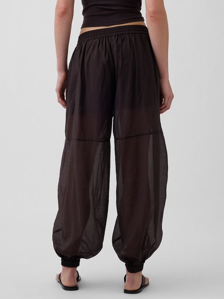 Sheer Parachute Joggers