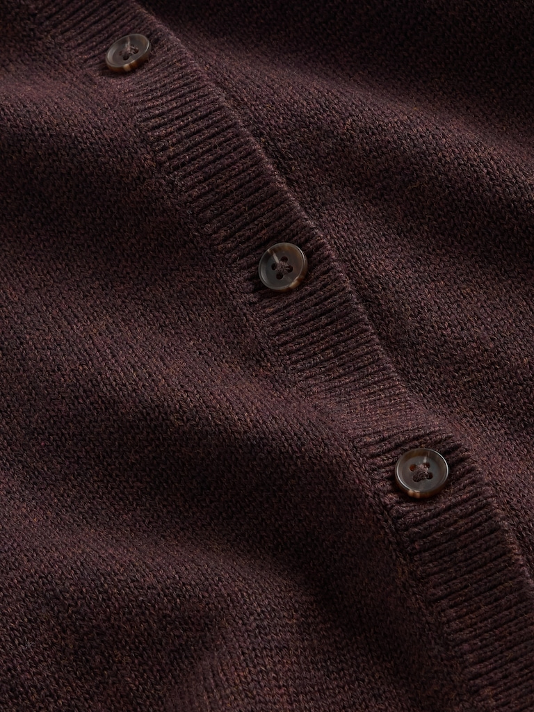 100% Cotton Relaxed Crop Cardigan Sweater