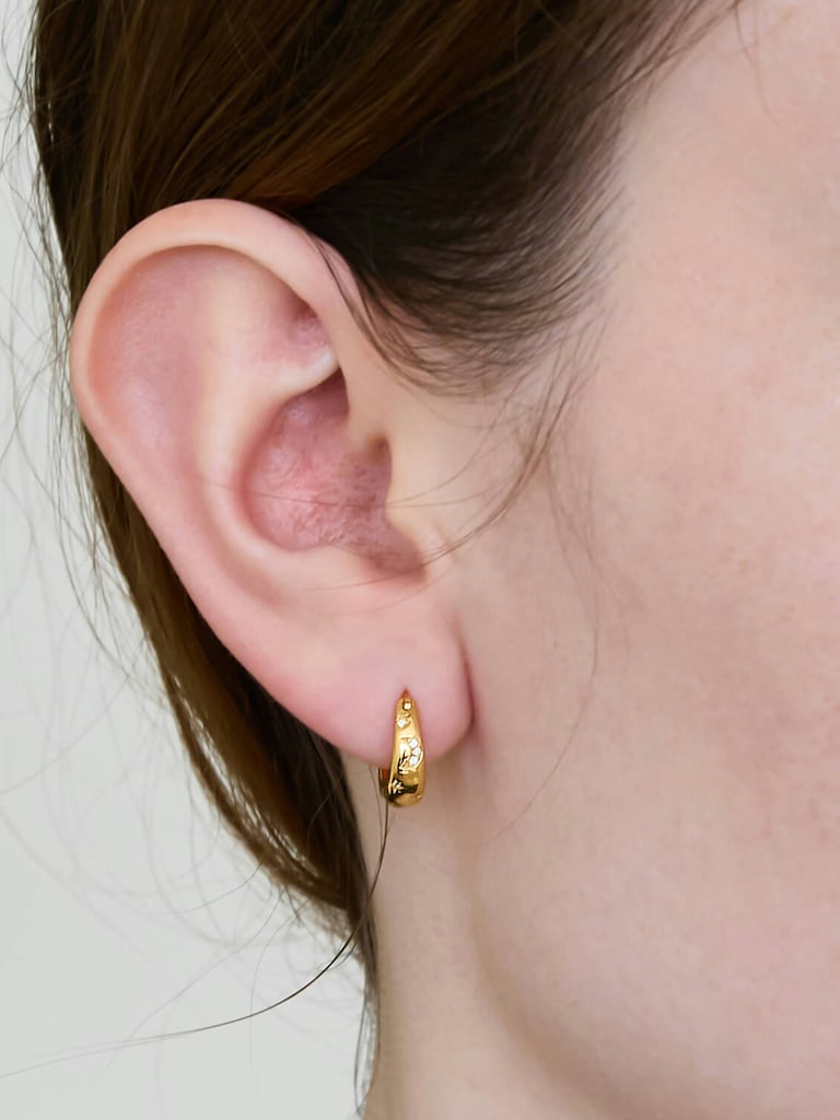 Admiral Row Moon And Star Gold Hoop Earrings