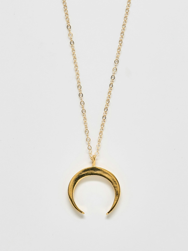 Gold Crescent Moon Necklace