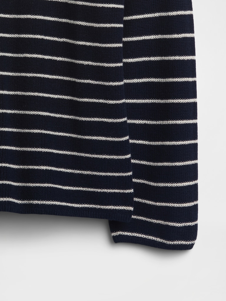 Kids Oversized Stripe Shaker-Stitch Sweater