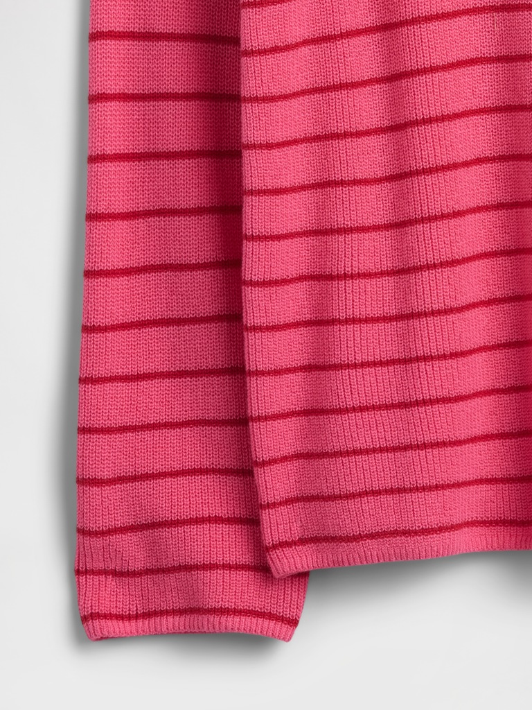 Kids Oversized Stripe Shaker-Stitch Sweater