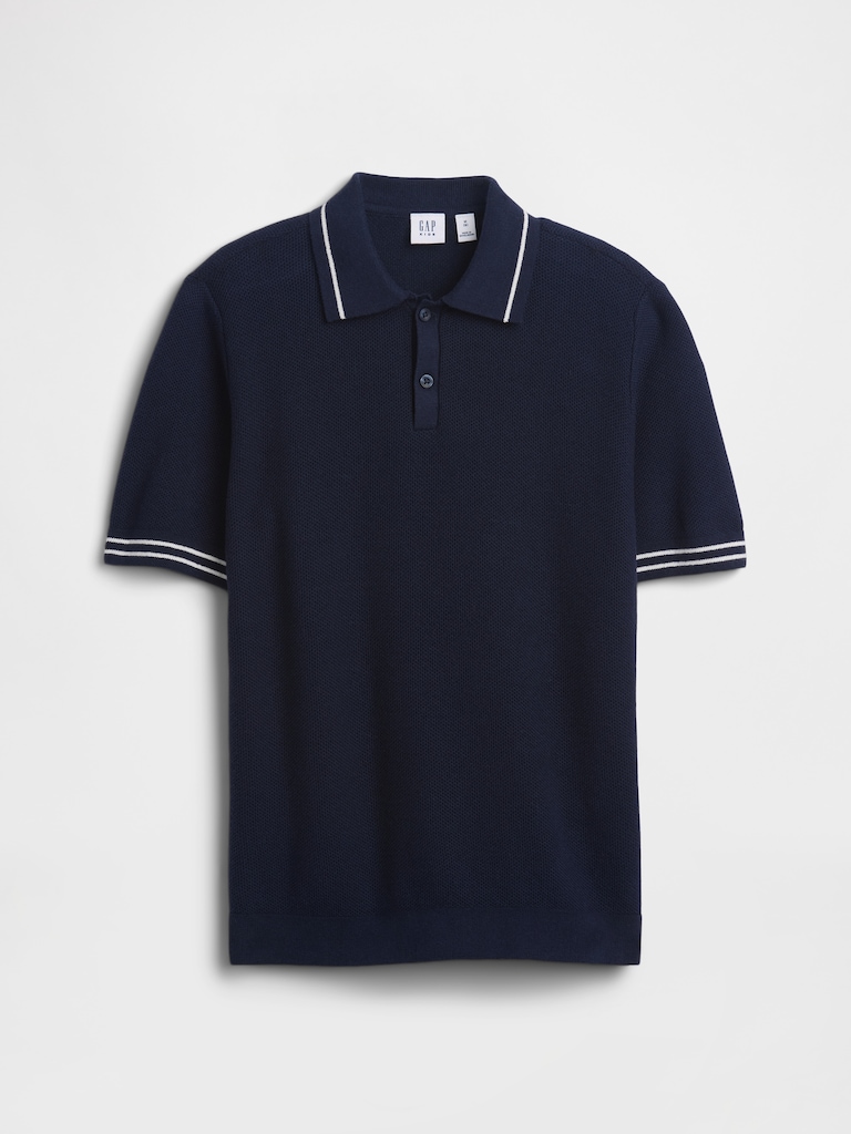 Kids Relaxed Sweater Polo Shirt