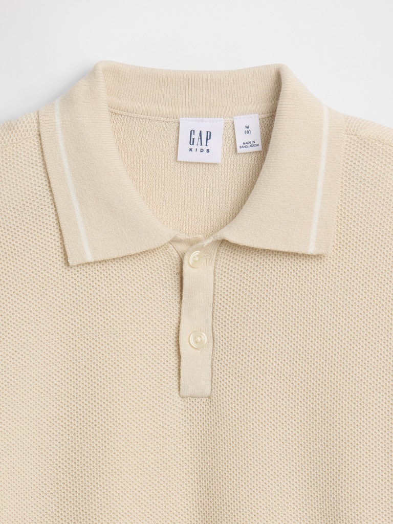 Kids Relaxed Sweater Polo Shirt