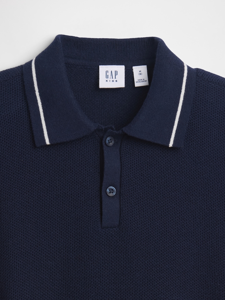 Kids Relaxed Sweater Polo Shirt