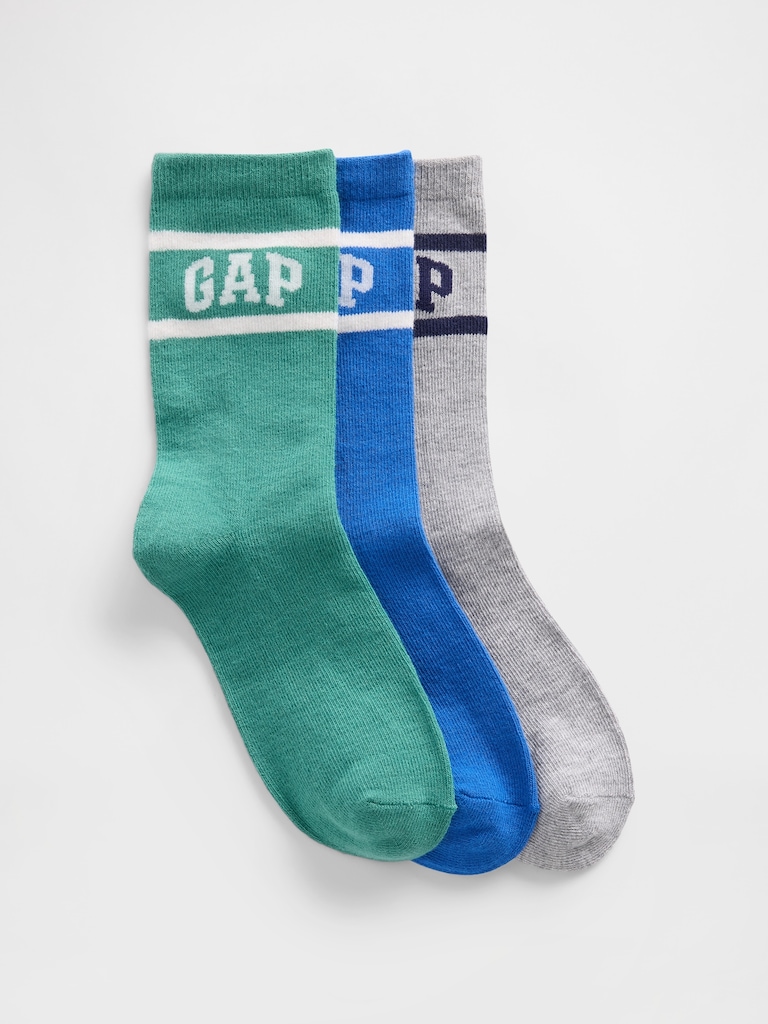 Kids Gap Logo Crew Socks (3-Pack)