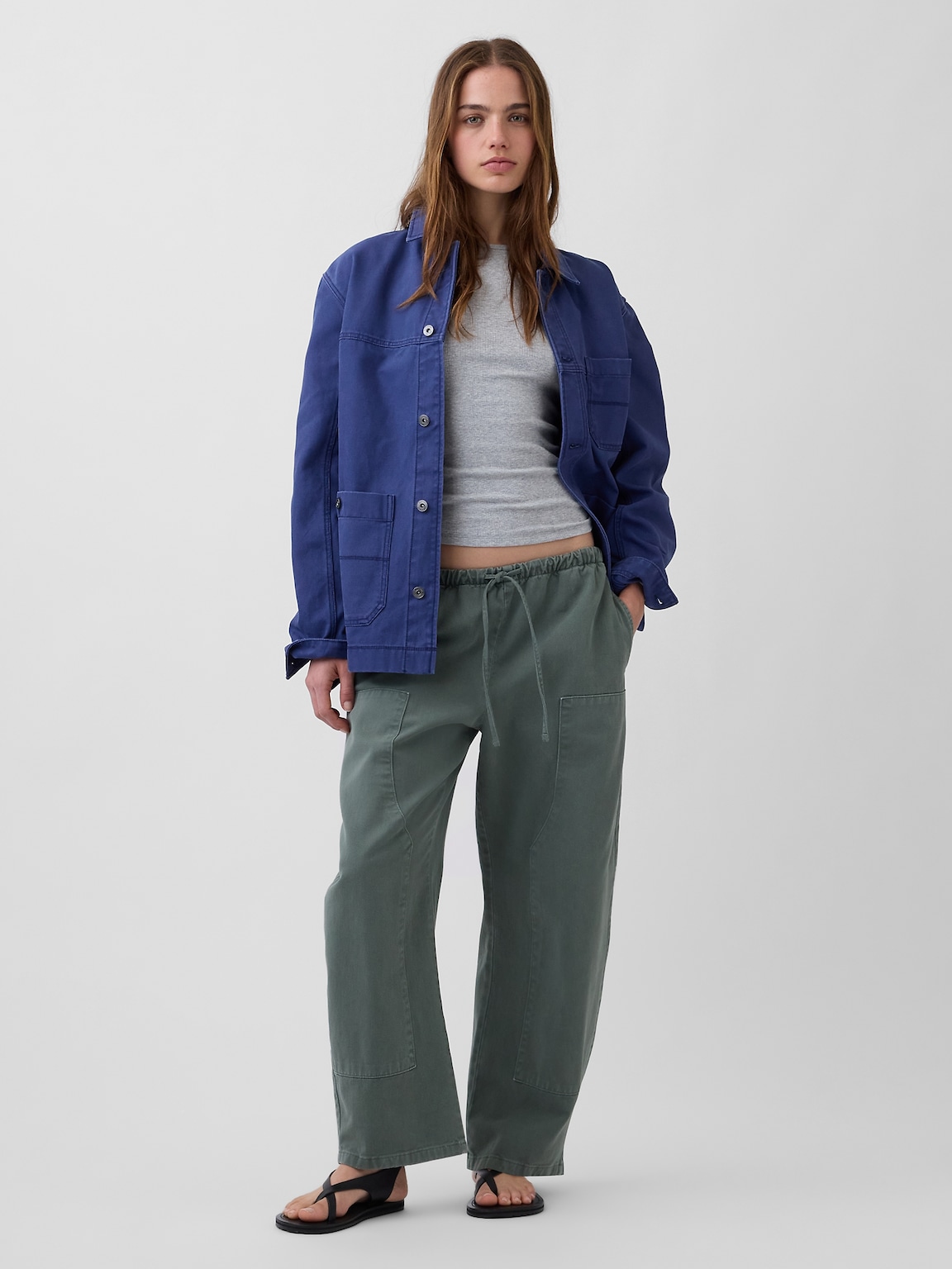 Easy Double-Knee Barrel Pants