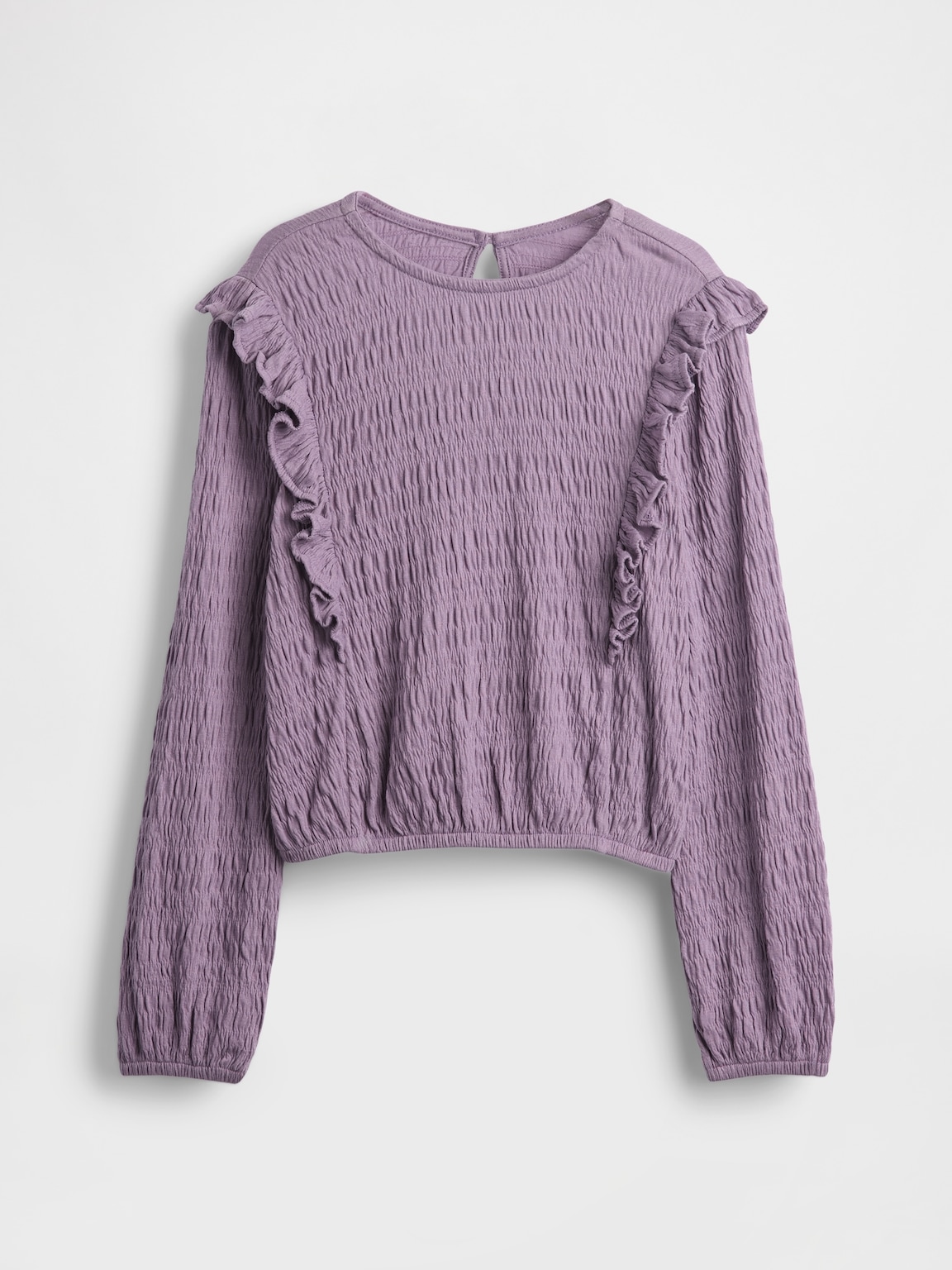 Kids Crinkle Knit Ruffle Top