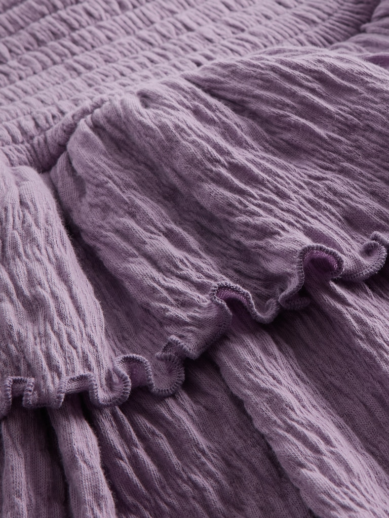 Kids Crinkle Knit Tiered Skort