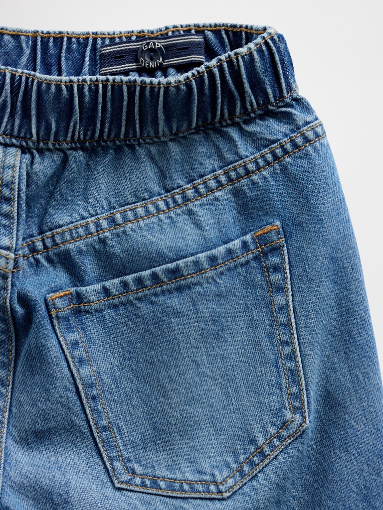 Kids Low Rise Beaded Easy Baggy Jeans