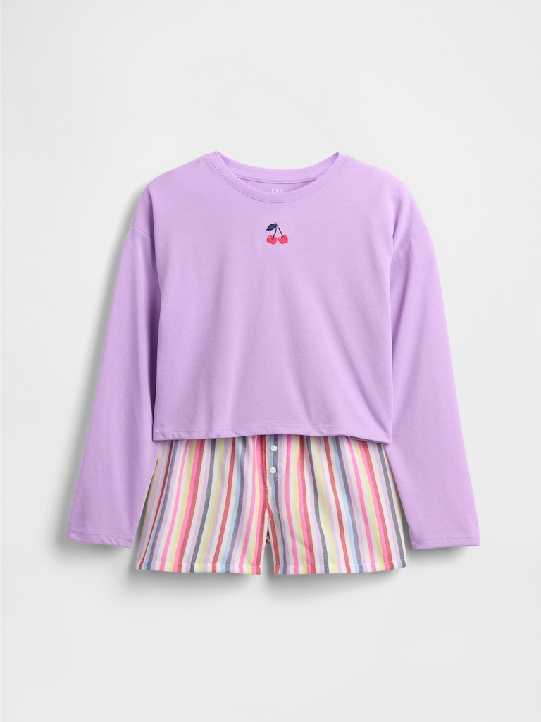 Kids Recycled PJ Short Set