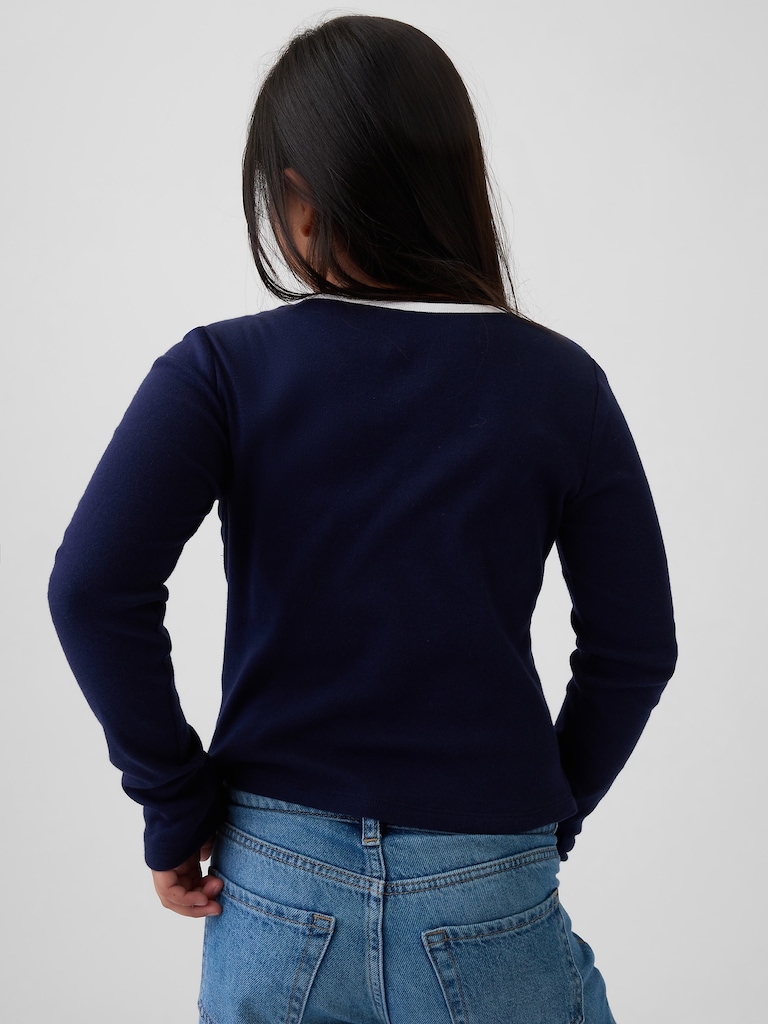 Kids Cross Front Bow T-Shirt