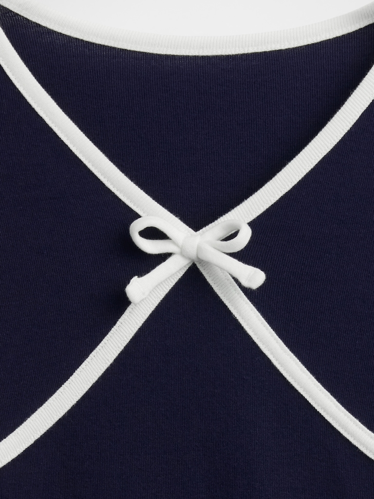 Kids Cross Front Bow T-Shirt