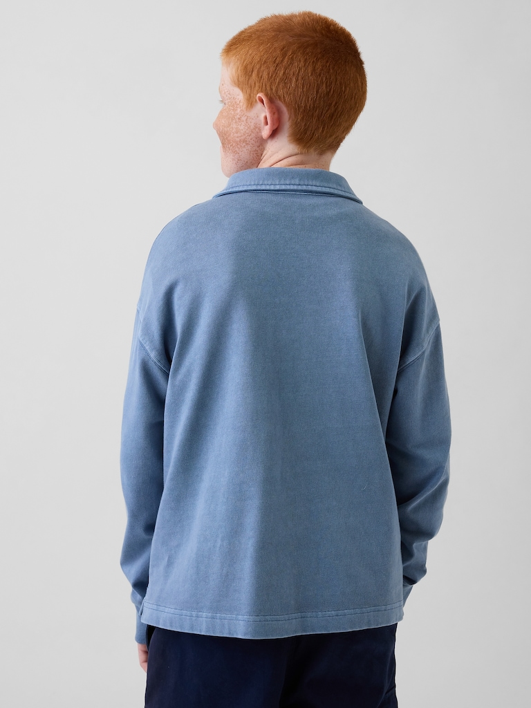 Kids Relaxed Washed Polo Shirt
