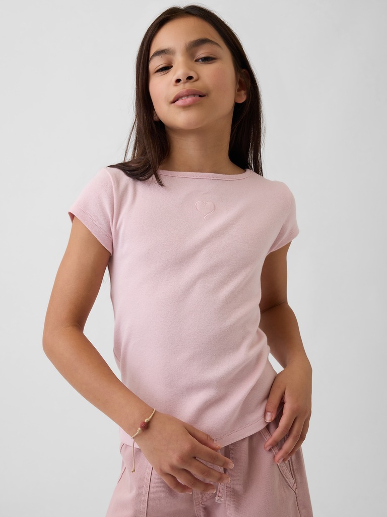 Kids Cap-Sleeve Fitted T-Shirt