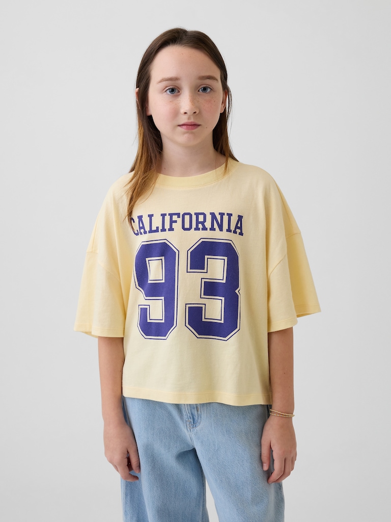 Kids Oversized State Graphic T-Shirt