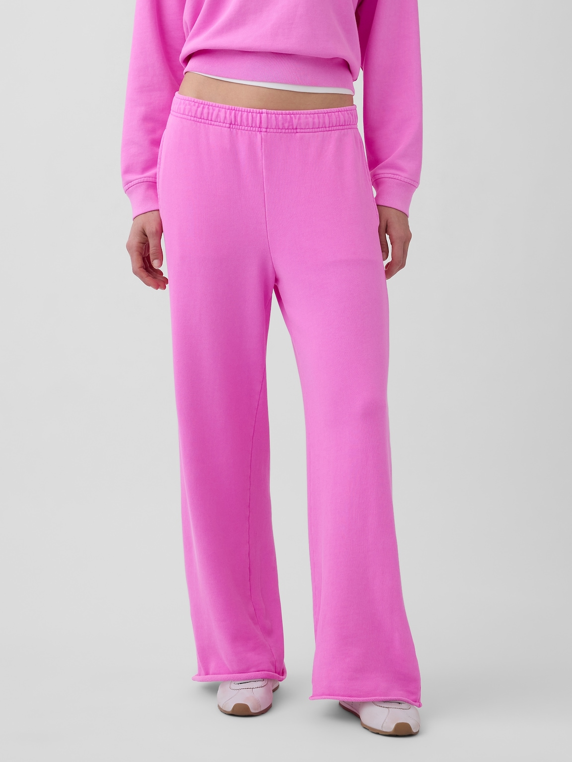VintageSoft Terry Wide-Leg Sweatpants