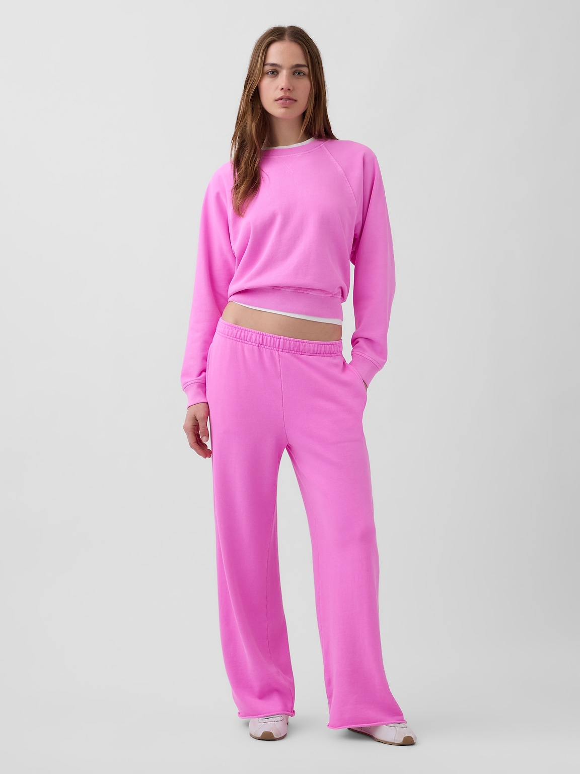 VintageSoft Terry Wide-Leg Sweatpants