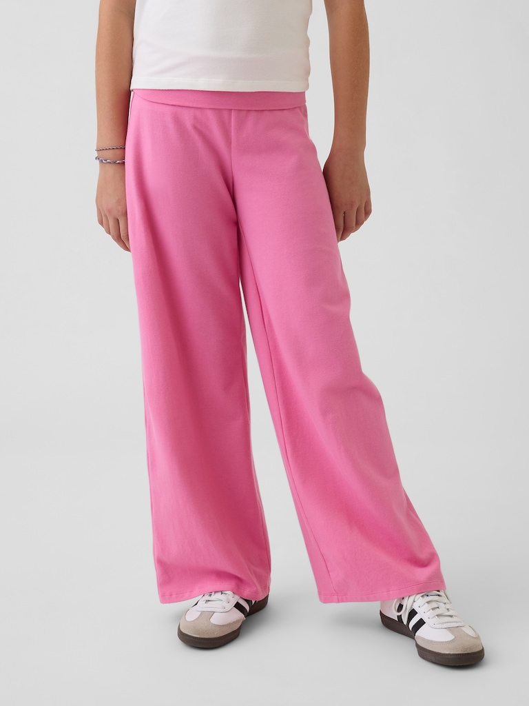 Kids Wide-Leg Foldover Leggings