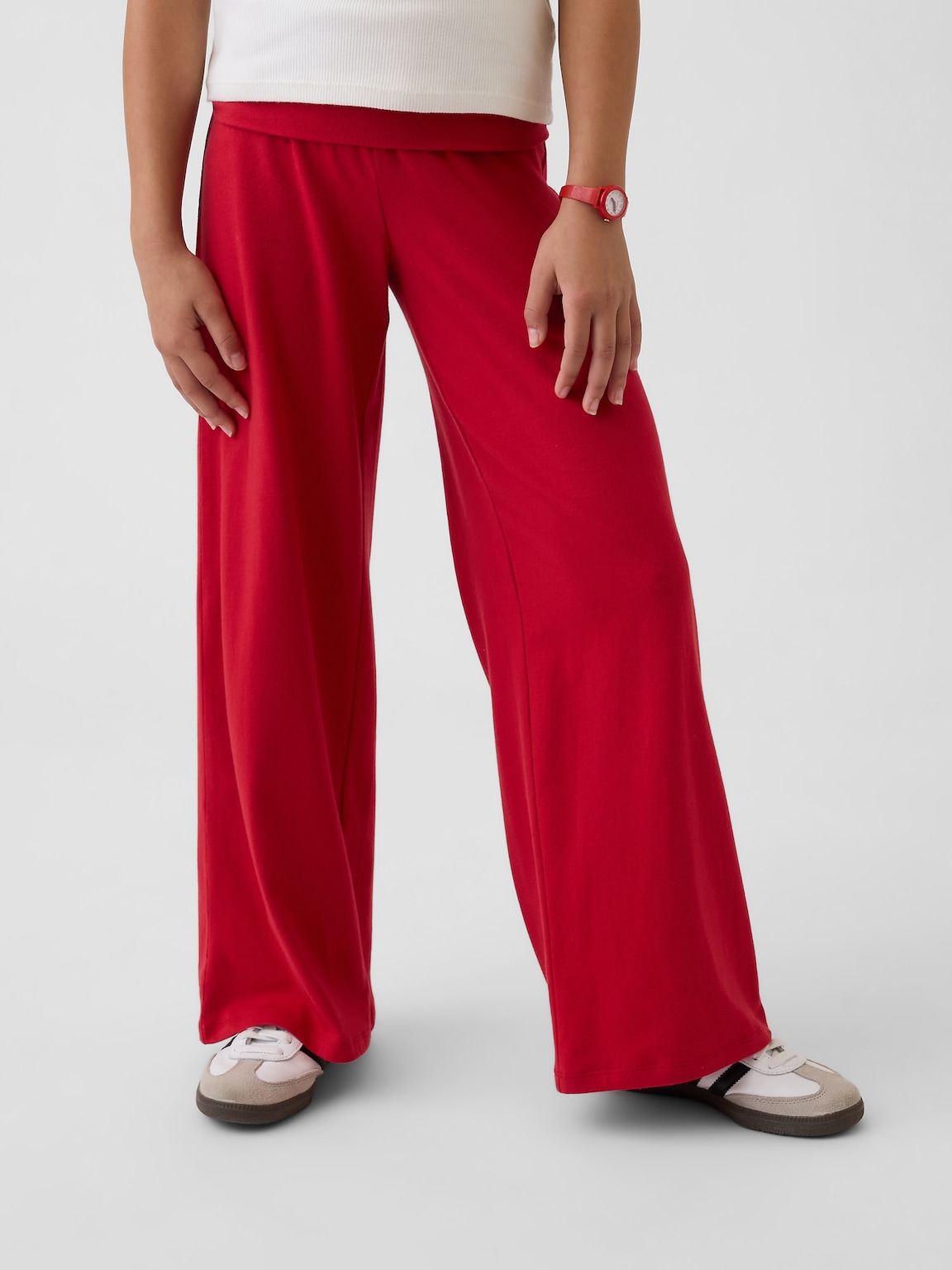 Kids Wide-Leg Foldover Leggings