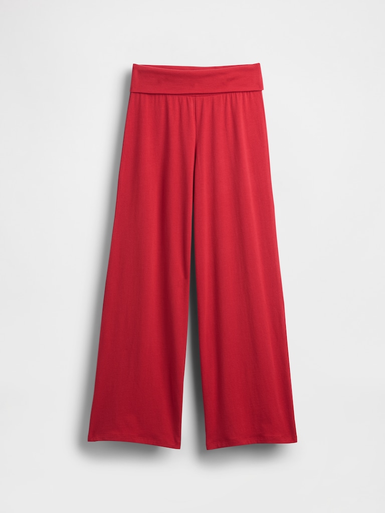 Kids Wide-Leg Foldover Leggings