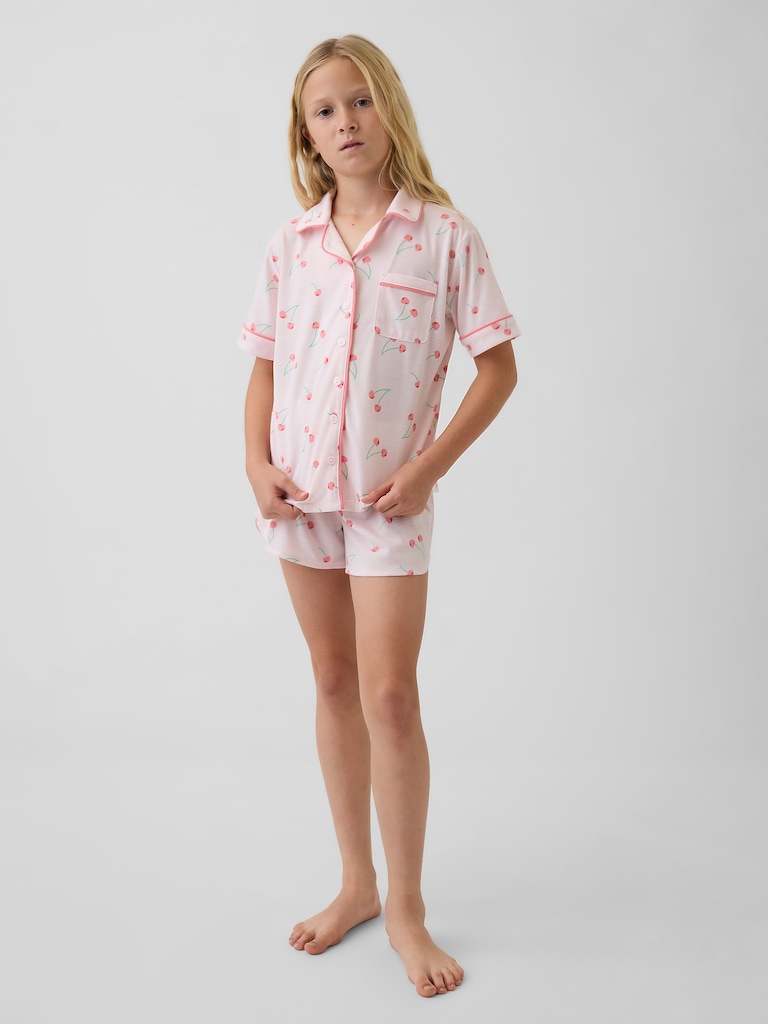 Kids Recycled PJ Short Set
