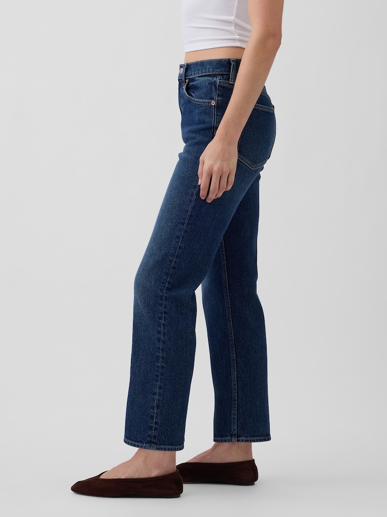 High Rise ’90s Slim Straight Crop Jeans