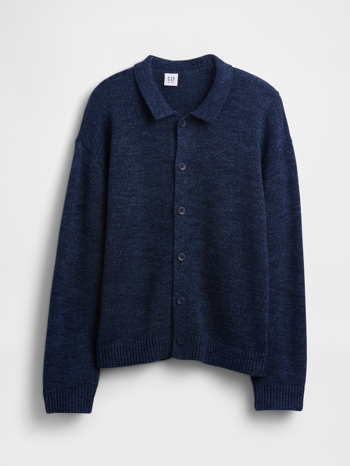 Kids Relaxed Polo Cardigan Sweater