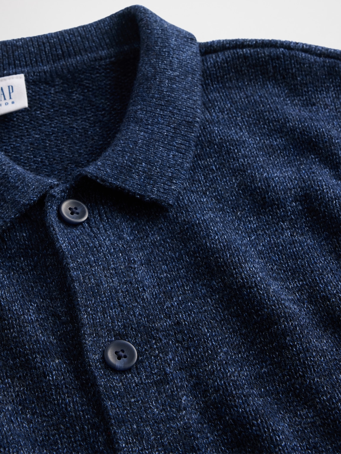 Kids Relaxed Polo Cardigan Sweater