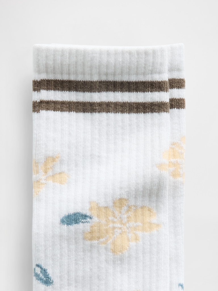 Floral Crew Socks