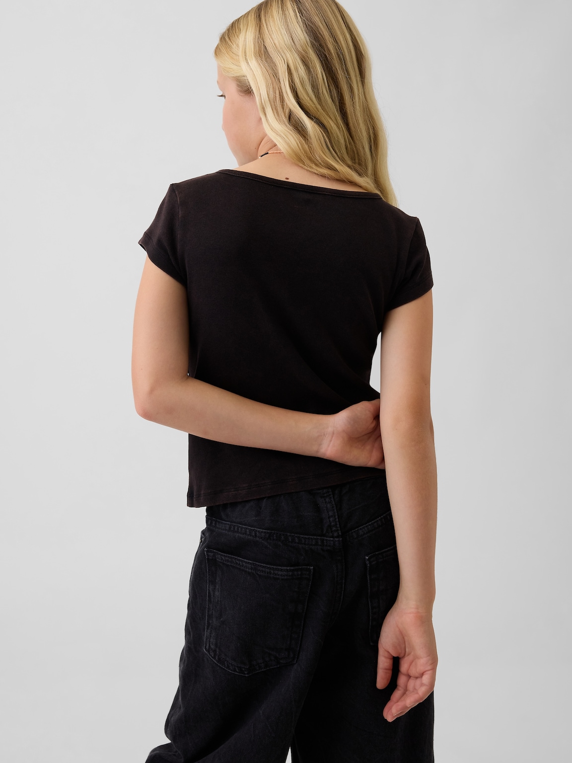 Kids Cap-Sleeve Fitted T-Shirt