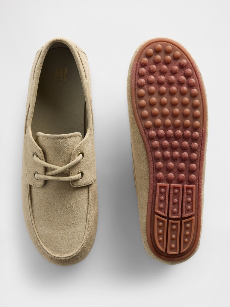 Kids Vegan Suede Loafers