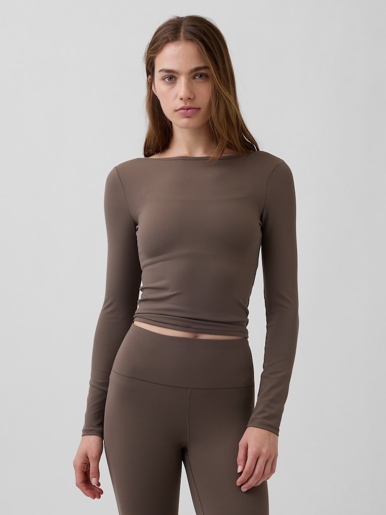 GapFit Smooth Boatneck T-Shirt