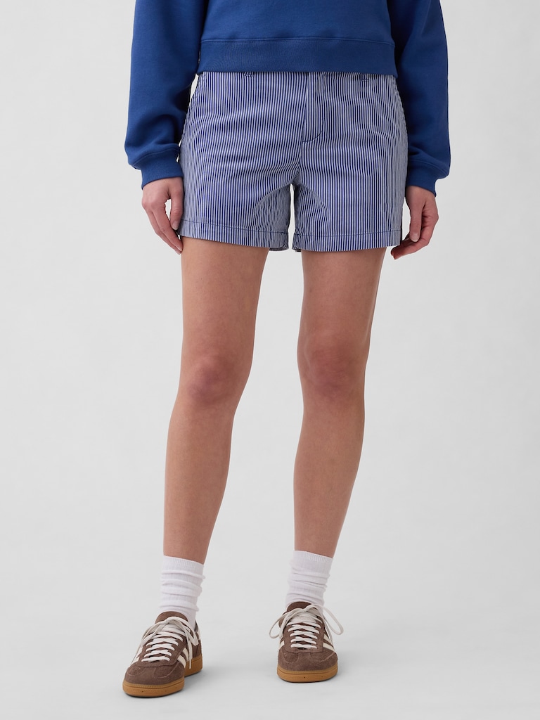 5" Mid Rise Downtown Khaki Shorts