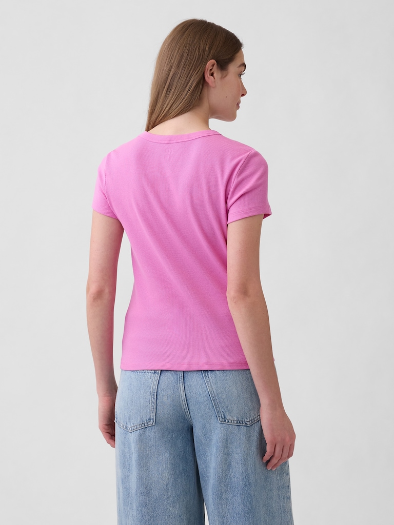 Essential Ribbed Crewneck T-Shirt