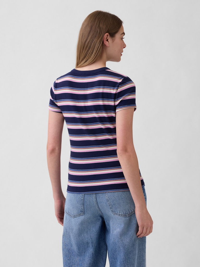 Essential Ribbed Crewneck T-Shirt