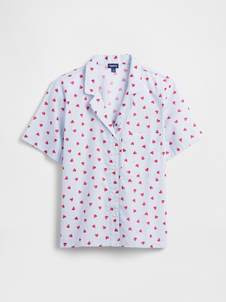 Print Poplin PJ Shirt