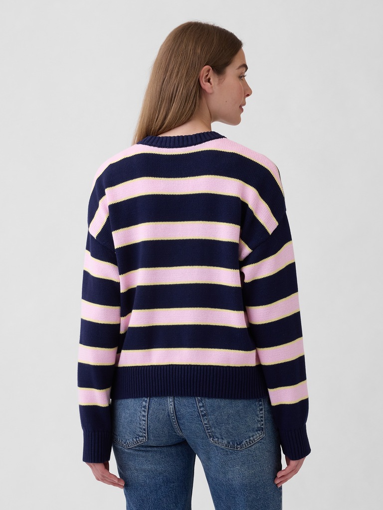 Relaxed Cotton Crewneck Sweater