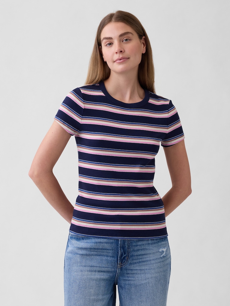 Essential Ribbed Crewneck T-Shirt