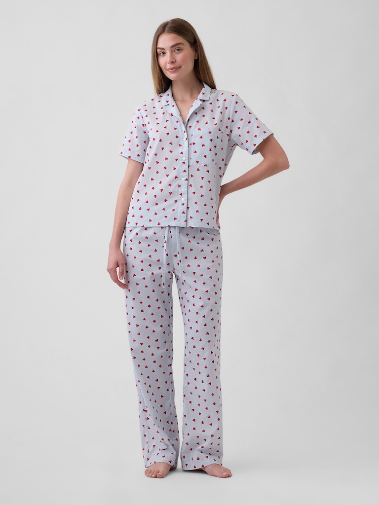 Print Poplin PJ Pants