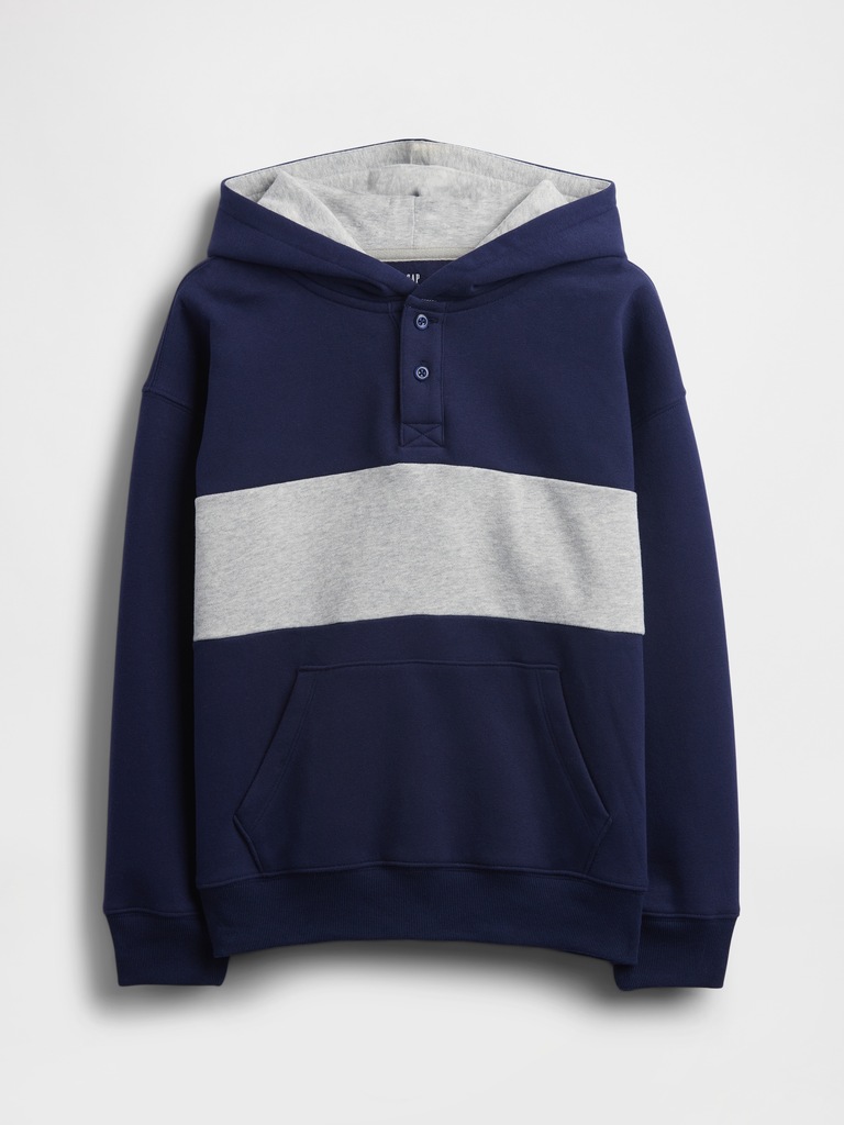 Kids VintageSoft Relaxed Henley Hoodie