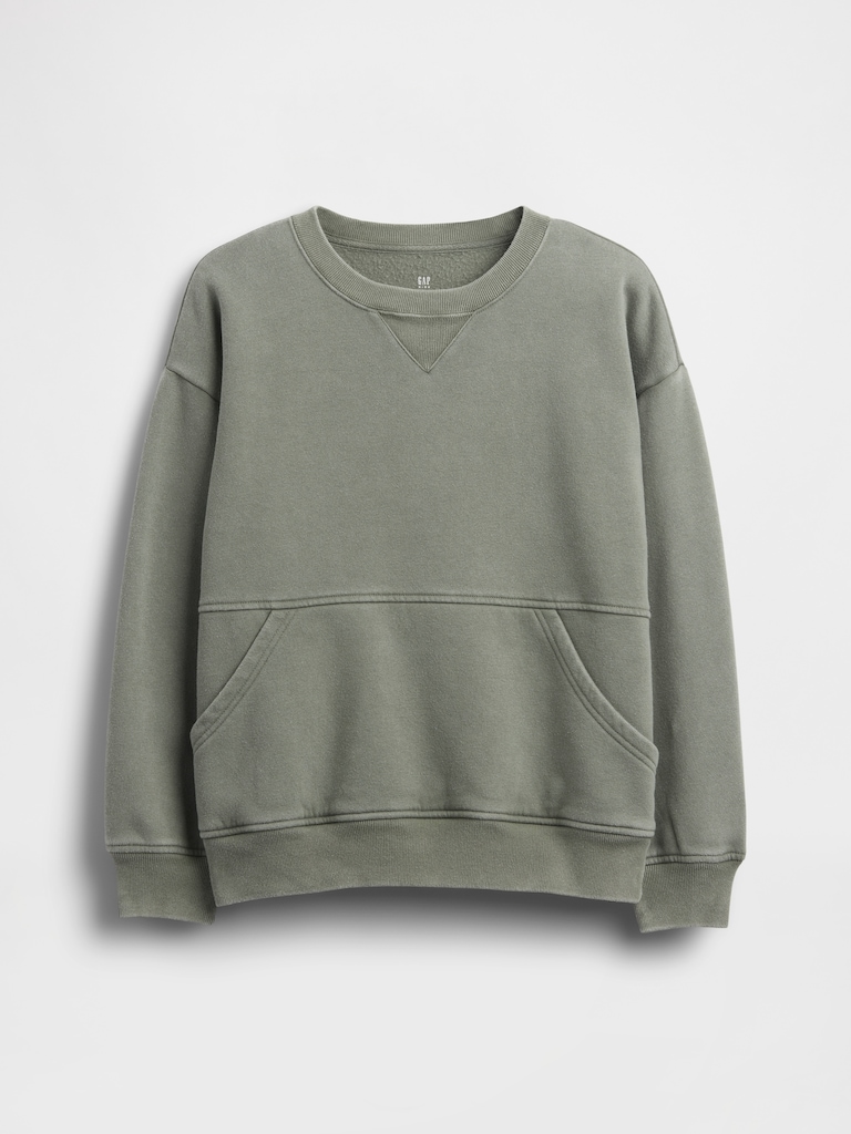 Kids VintageSoft Relaxed Crewneck Pocket Sweatshirt