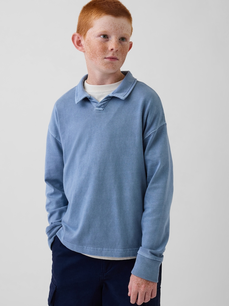 Kids Relaxed Washed Polo Shirt
