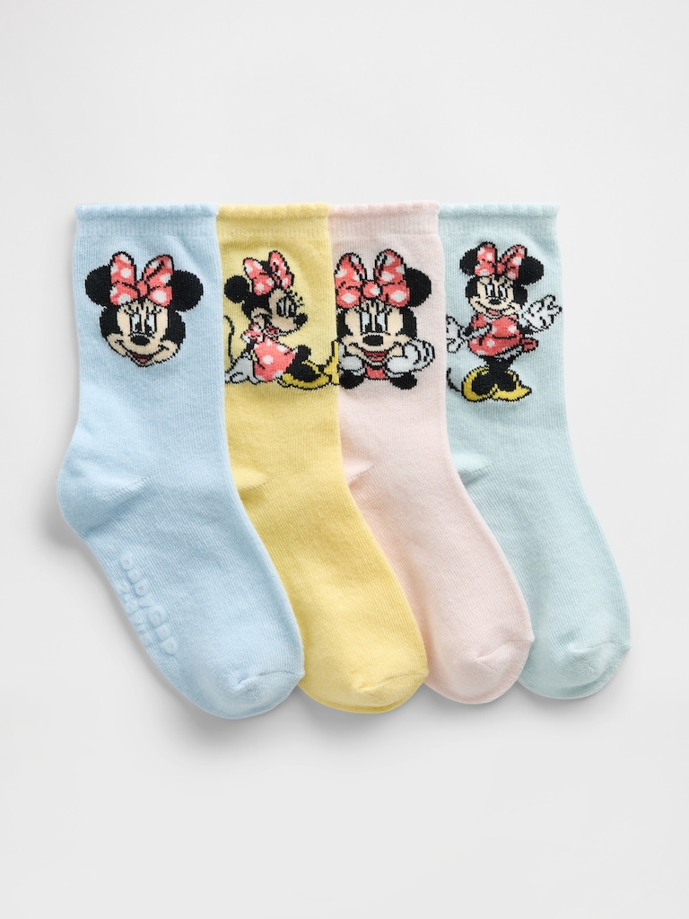 Gap × Disney Toddler Minnie Mouse Crew Socks (4-Pack)