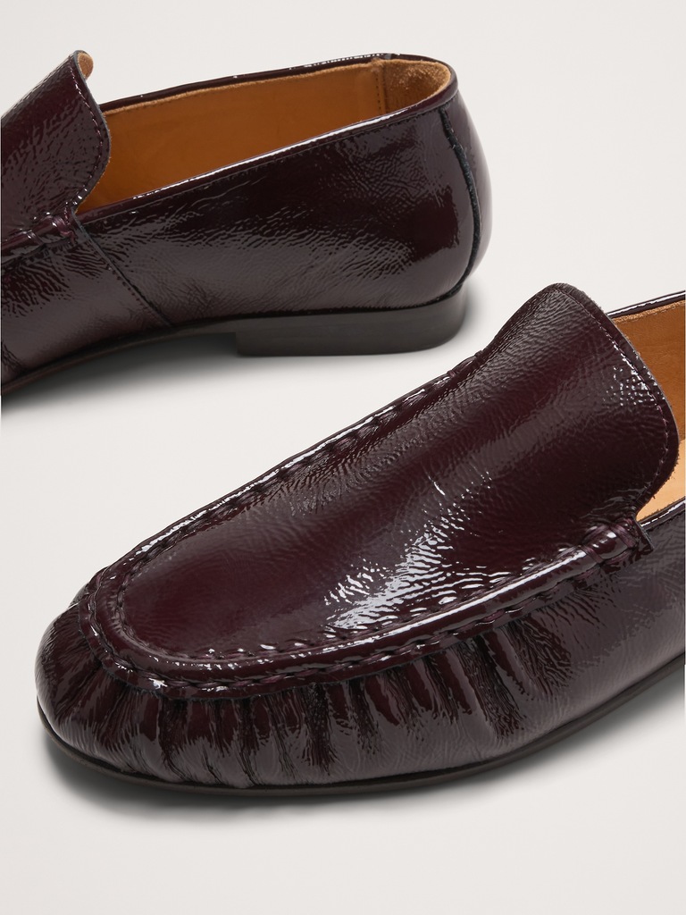 Leather Moc-Toe Loafer