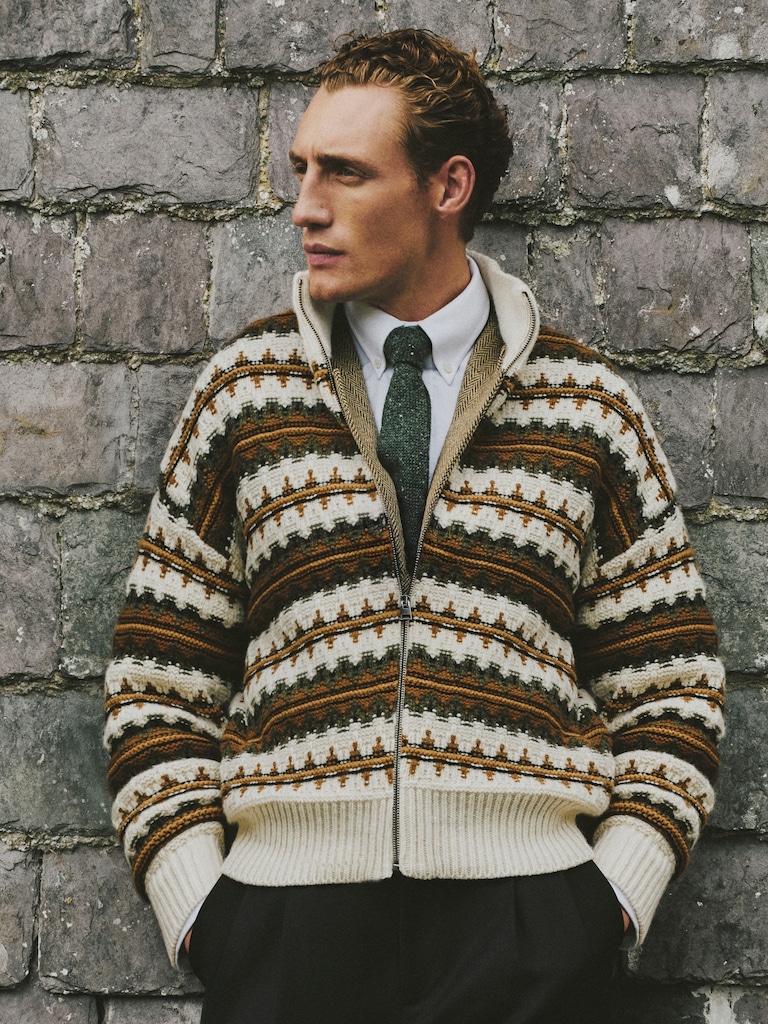 Fairisle Merino-Blend Sweater Jacket