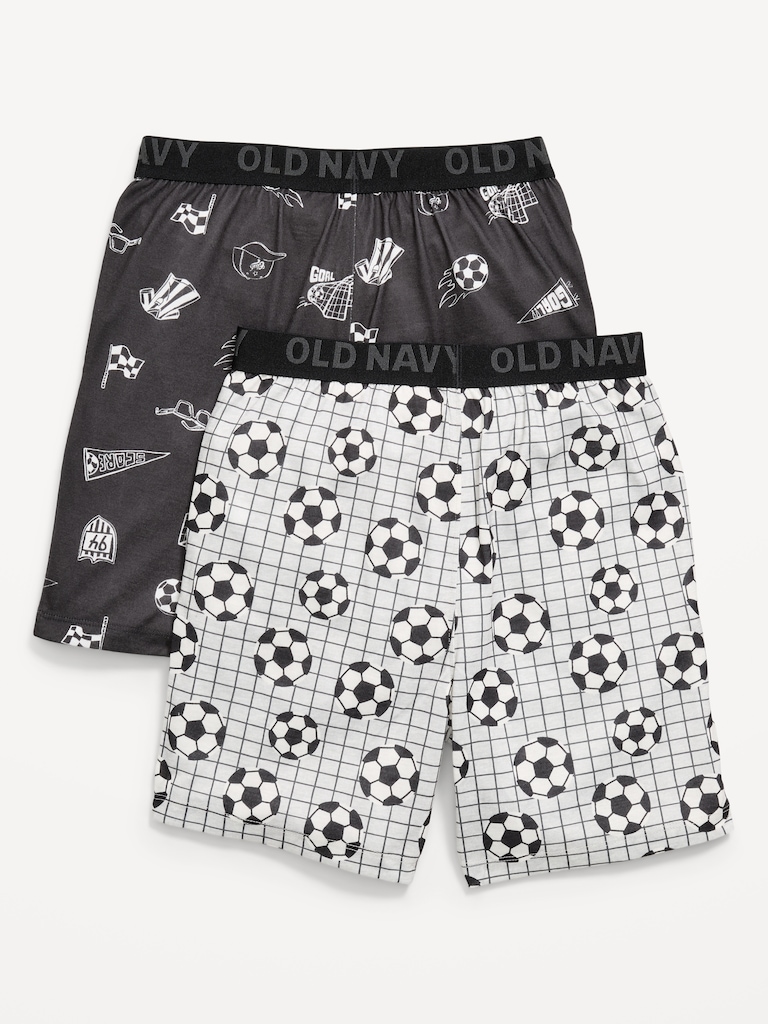 Printed Jersey Pajama Shorts 2-Pack for Boys