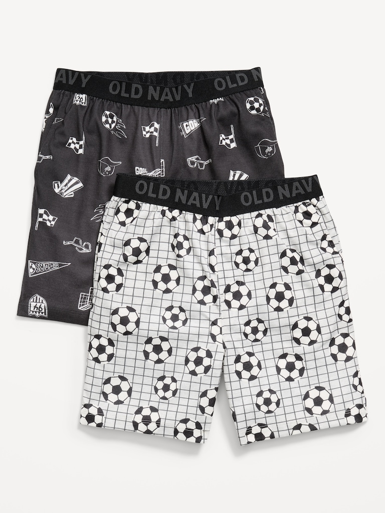 Printed Jersey Pajama Shorts 2-Pack for Boys